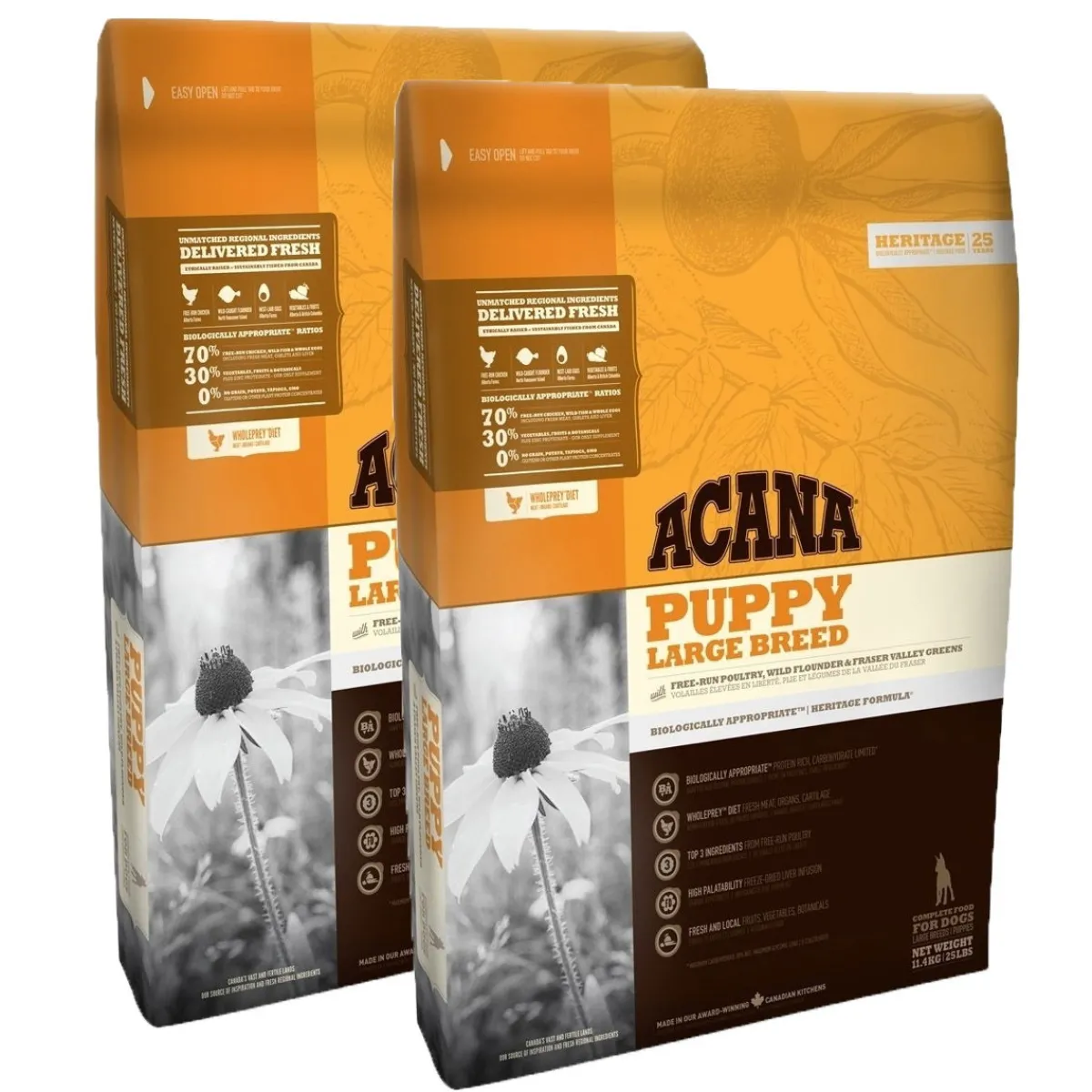 Acana Koiran Kuivaruoka*Dog Puppy Large 2 x 11,4 kg