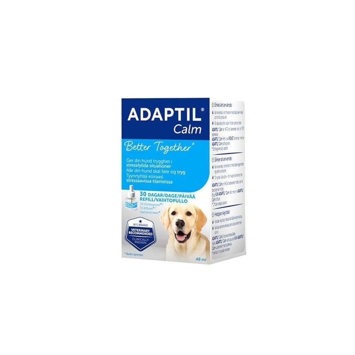 Adaptil Tyynnyttävät Tuotteet|Koiran Stressi Ja Pelko*haihduttimen vaihtopullo, 48 ml