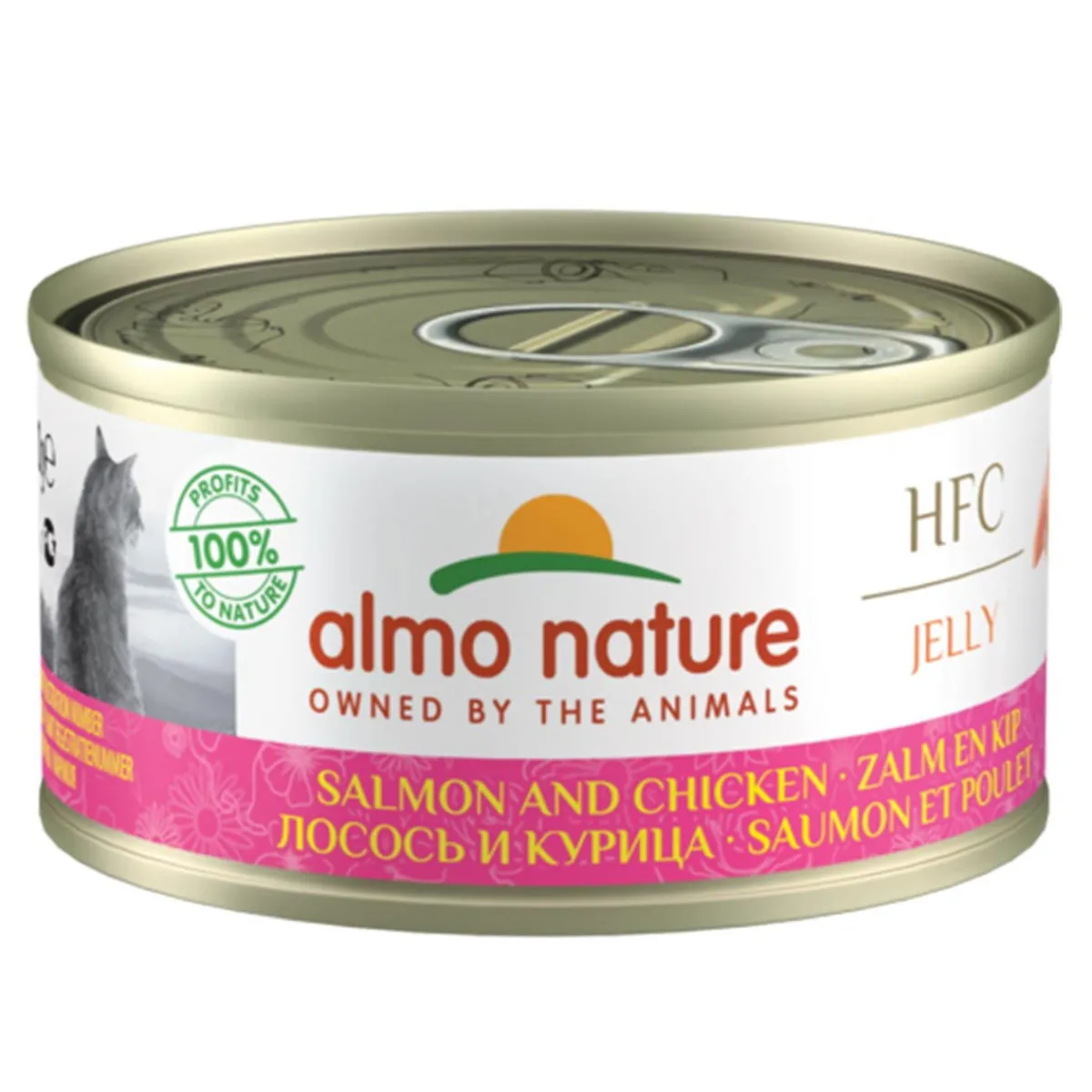 Almo Nature Kissan Märkäruoka*HFC -kissan märkäruoka hyytelössä, lohi ja kana70 g