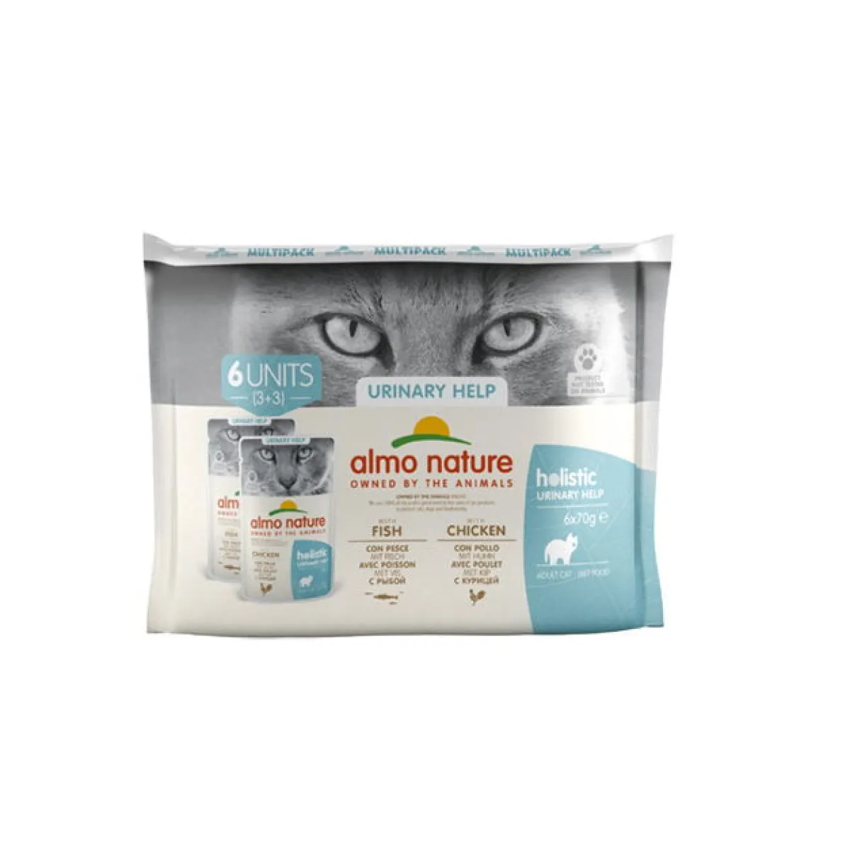 Almo Nature Kissan Märkäruoka*Holistic cat Urinary Help 6x70g