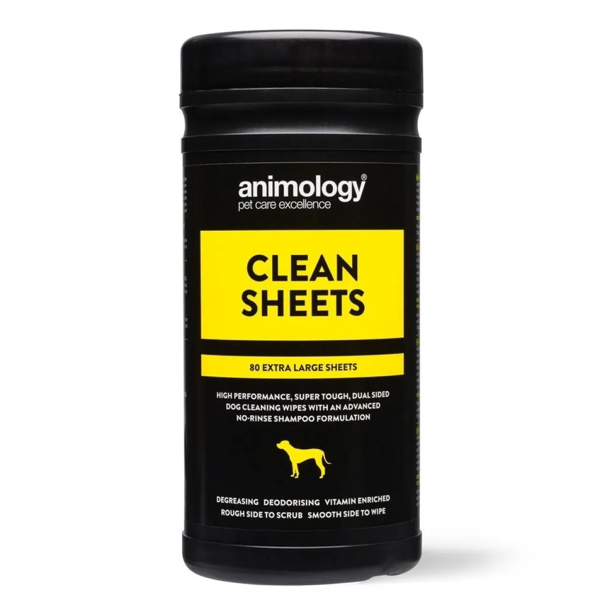 Animology Koiran Shampoot|Koiran Trimmaus Ja Turkinhoito*Clean Sheets -puhdistuspyyhkeet 80 kpl 20 x 27 cm