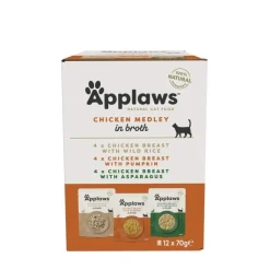 Applaws Kissan Märkäruoka*Cat Kanaa liemessä, multipack 12x70g