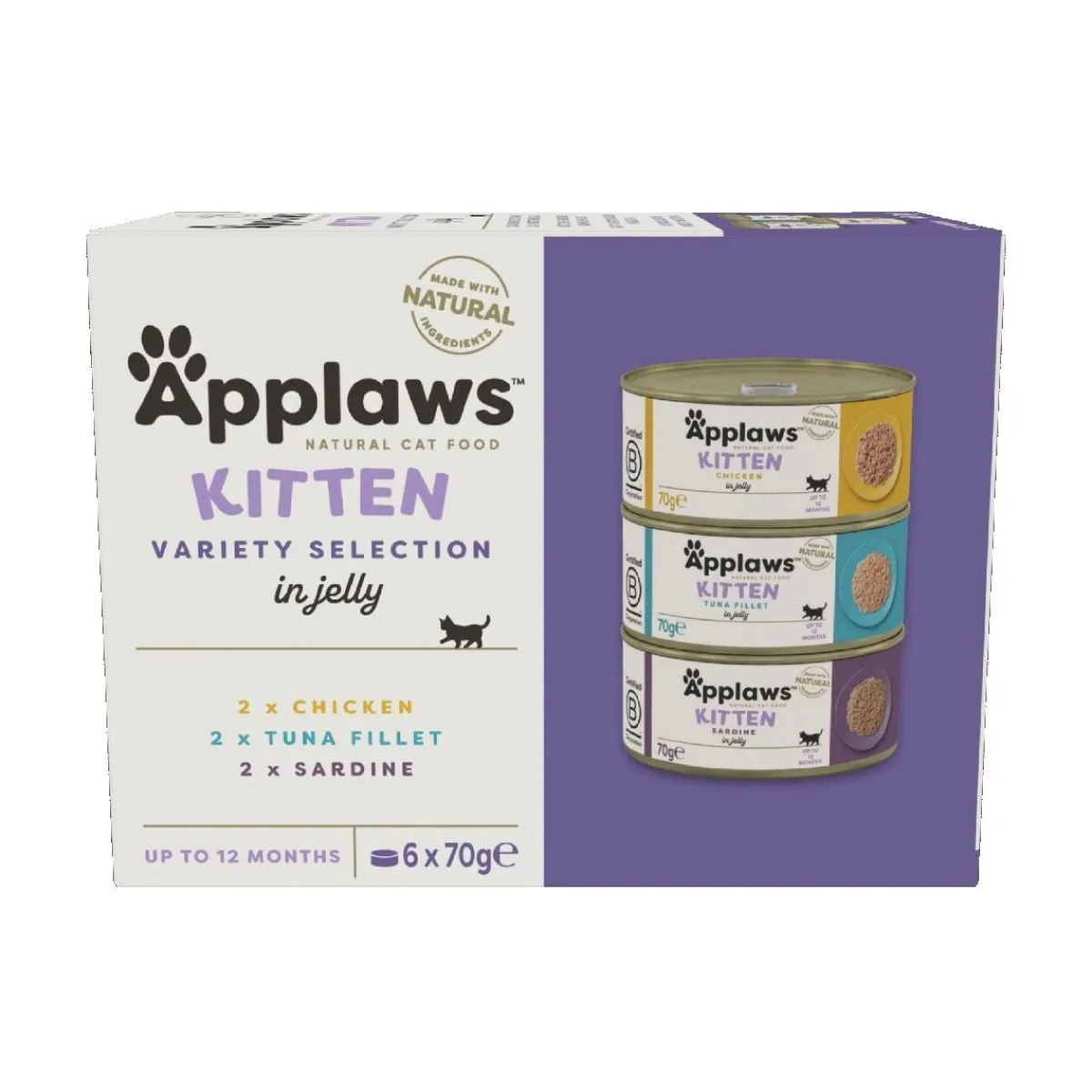Applaws Kissan Märkäruoka|Kissanpennun Ruoka*Multipack Kitten Mixed Selection jelly 6 x 70 g