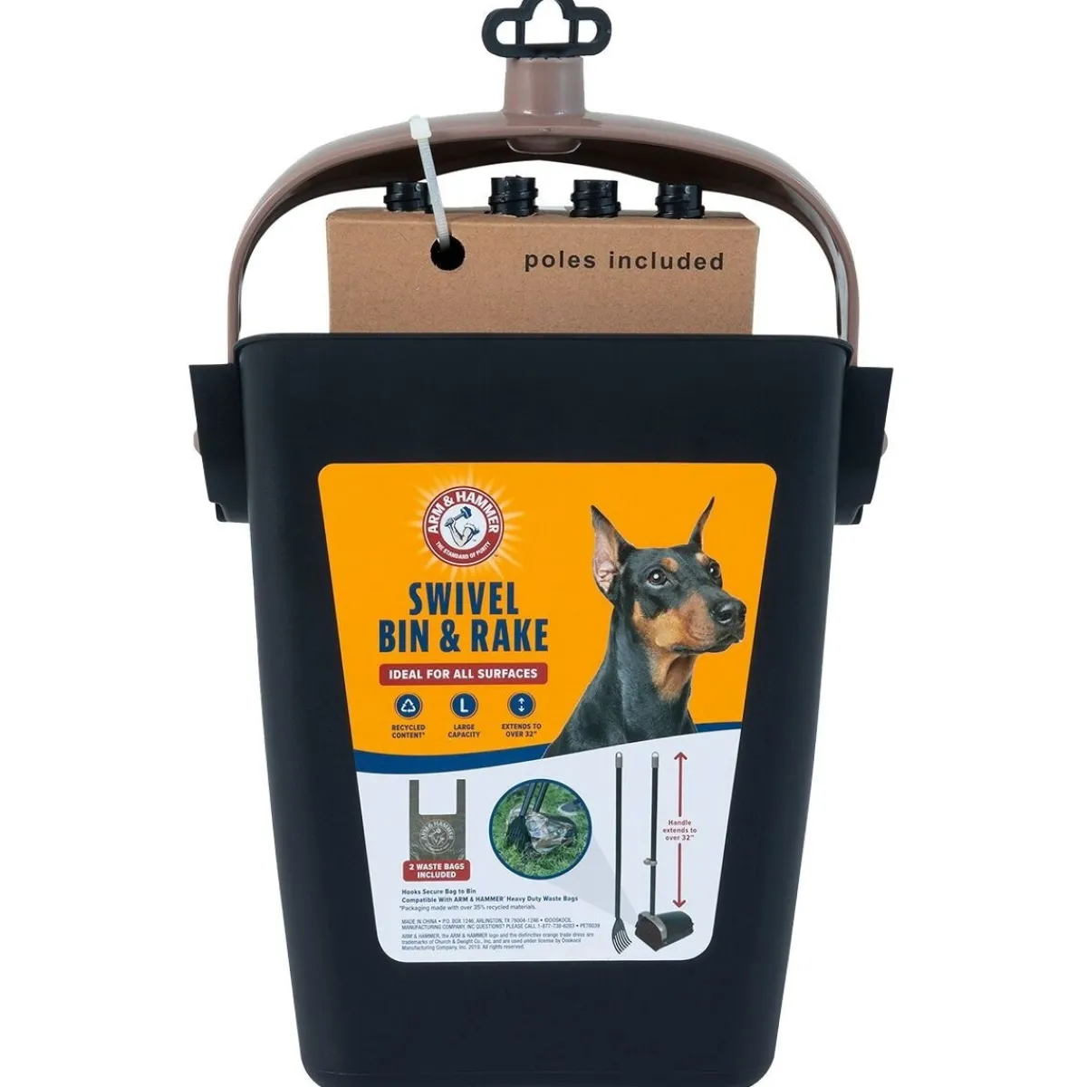Arm&Hammer Koirankakan Kerääminen|Siivous Ja Puhdistus*Arm & Hammer ™ Swivel Bin & Rake