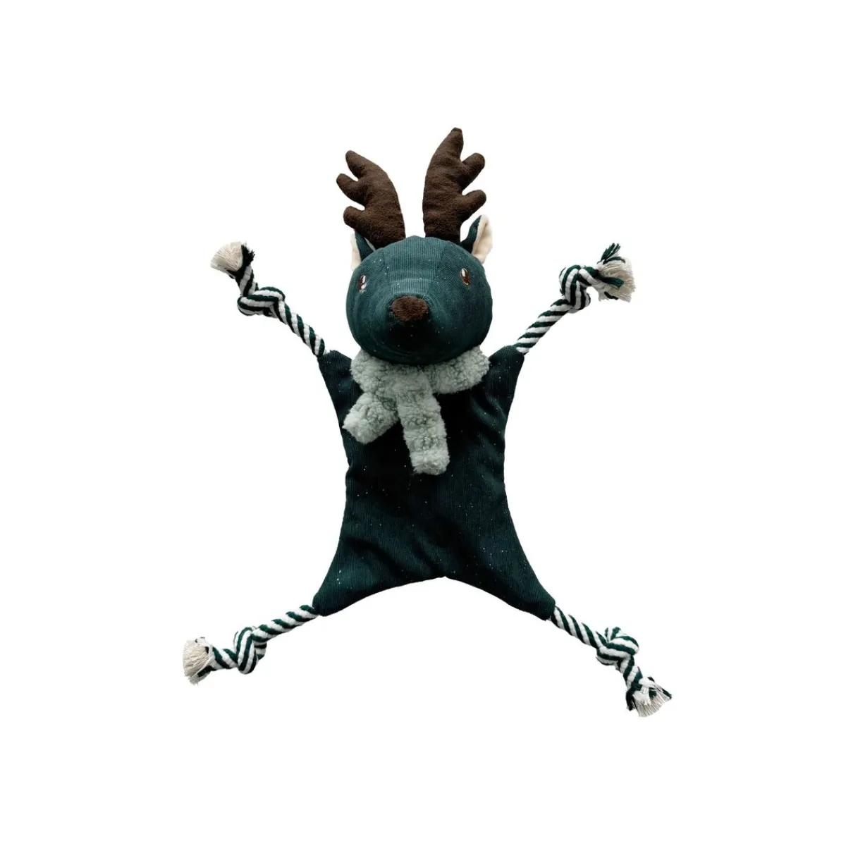 Bark A Boo Koiran Pehmolelut|Koiran Köysilelut*Bark-A-Boo Evergreen crinkly flatty rope peura
