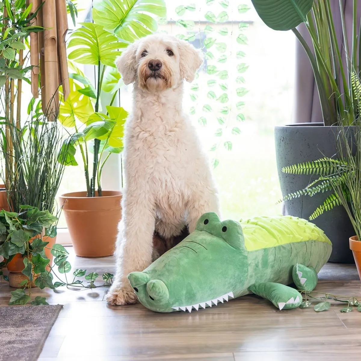 Beeztees Koiran Pehmolelut|Koiran Aktivointilelut Ja -Pelit*Hide N Seek Jungle Crocodile