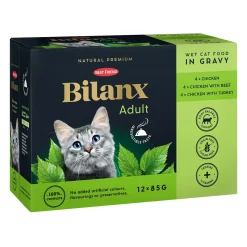Bilanx Kissan Märkäruoka|Uutuudet Kissoille*Best Friend Adult kana, nauta & kalkkuna 12 x 85 g