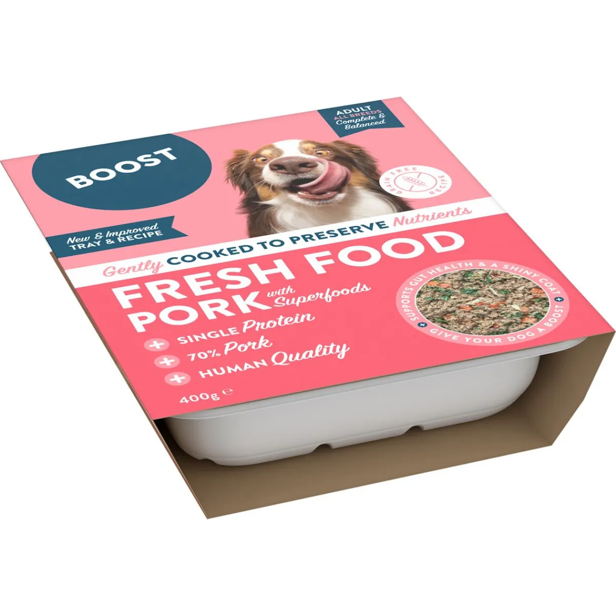 Boost Ruokinnan Monipuolistaminen|Koiran Raakaruoka*Fresh Possu 400 g
