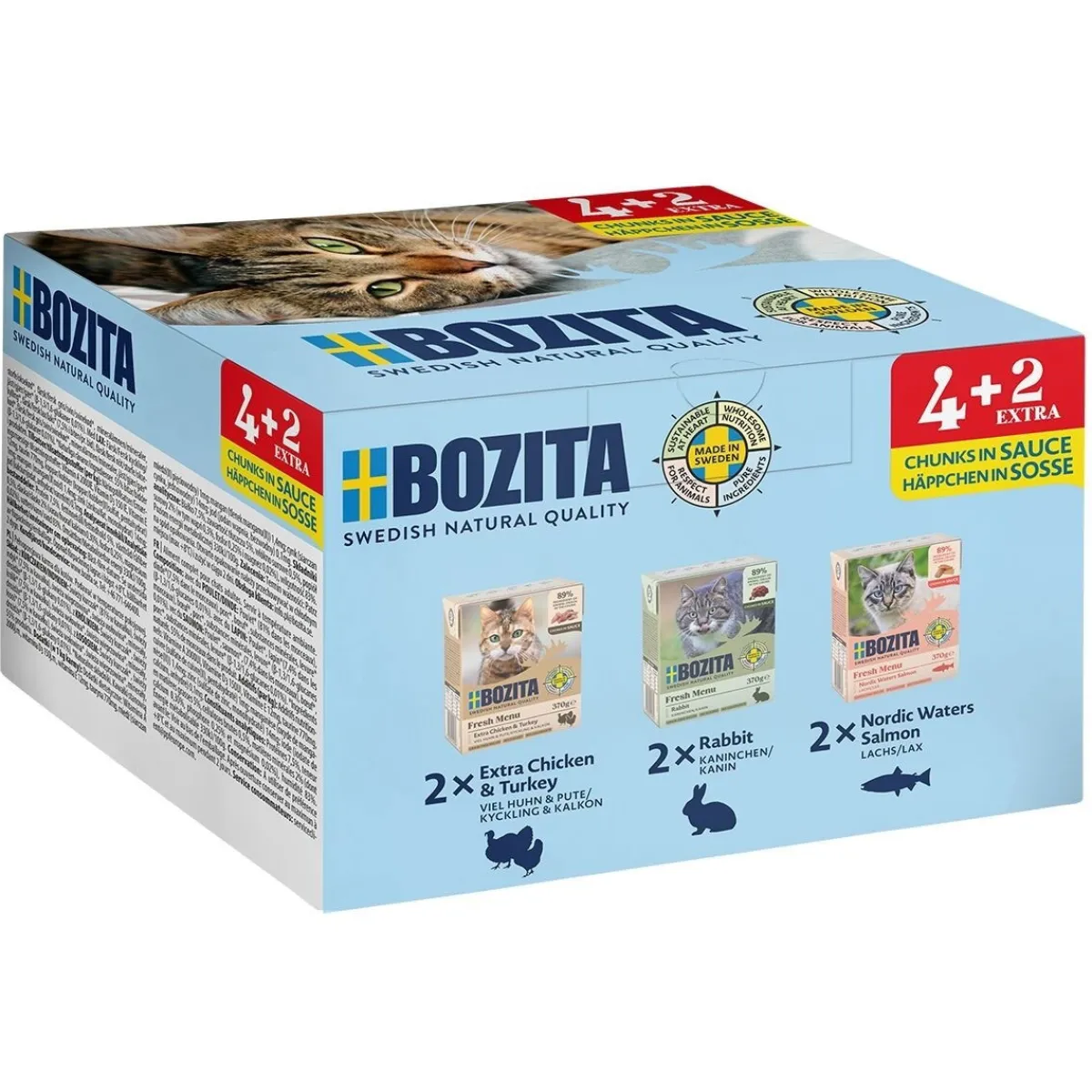 Bozita Kissan Märkäruoka*Cat Tetra Mixpack 6 x 370g