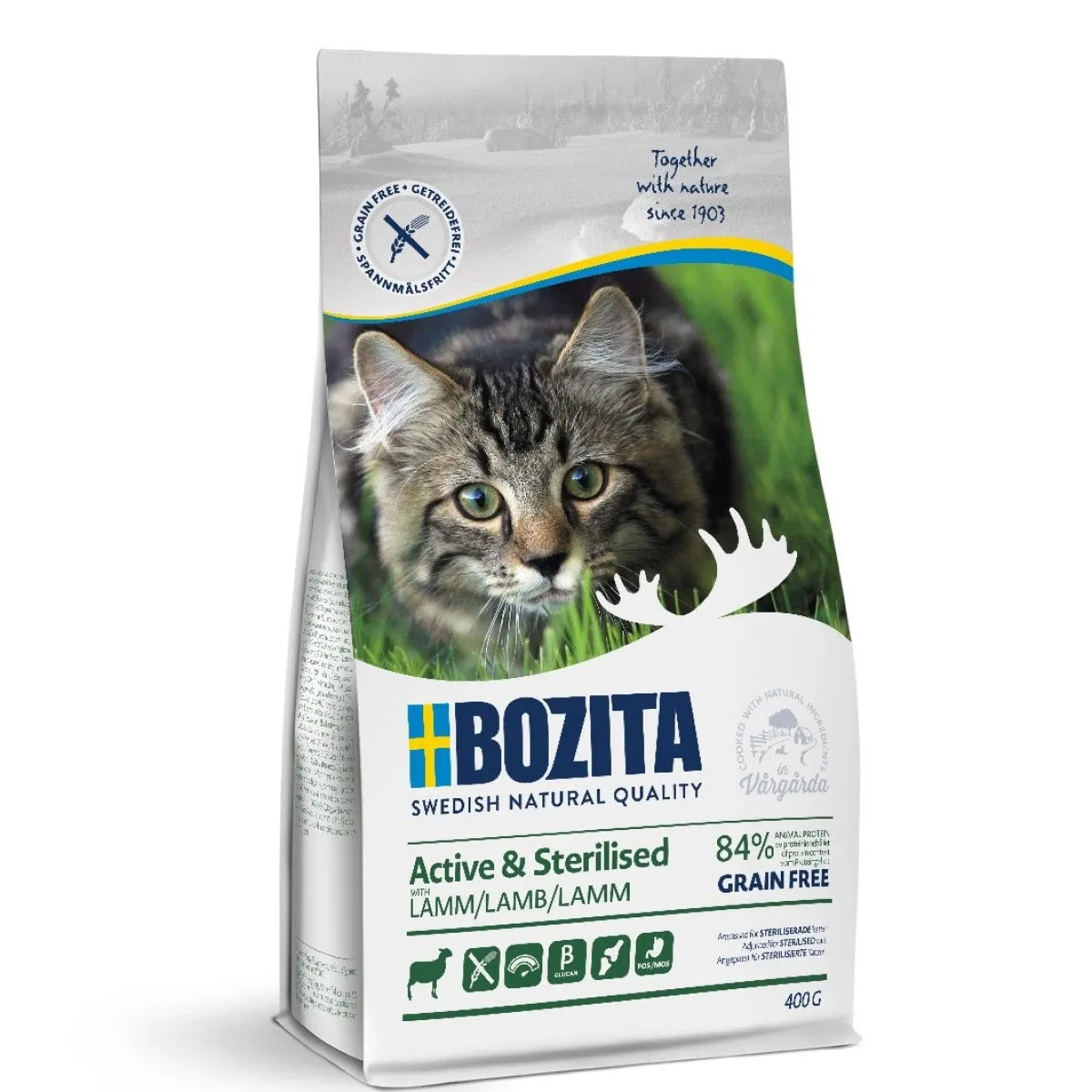 Bozita Viljaton Kissanruoka|Kissan Kuivaruoka*Feline Active & Sterilised Grain Free Lamb