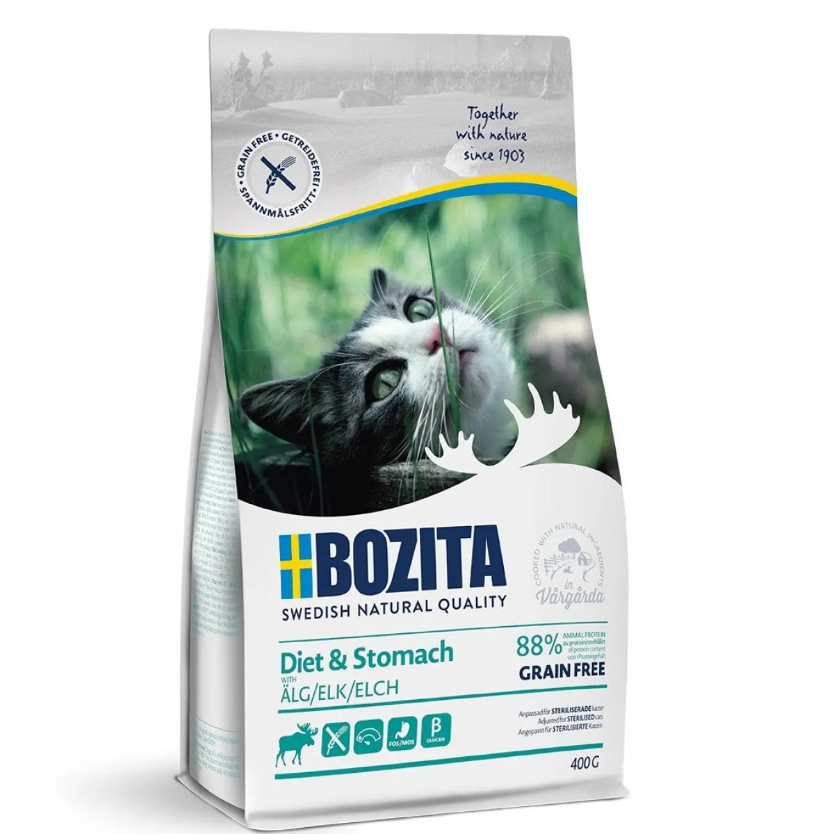 Bozita Viljaton Kissanruoka|Kissan Kuivaruoka*Feline Sensitive Diet & Stomach Grain Free