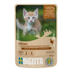 Bozita Kissan Märkäruoka|Kissanpennun Ruoka*kitten kana kastikkeessa 85 g