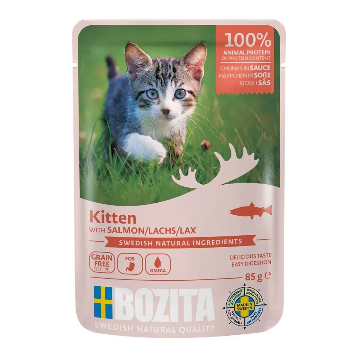 Bozita Kissan Märkäruoka|Kissanpennun Ruoka*kitten lohi kastikkeessa 85 g
