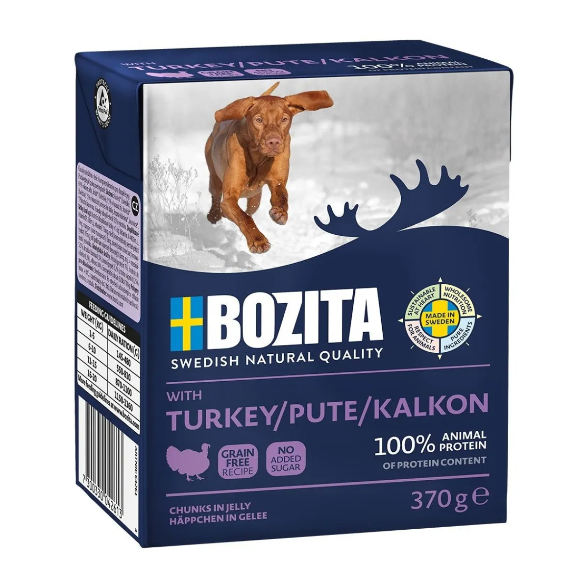 Bozita Koiran Märkäruoka Ja Makkarat*Naturals kalkkuna 370g