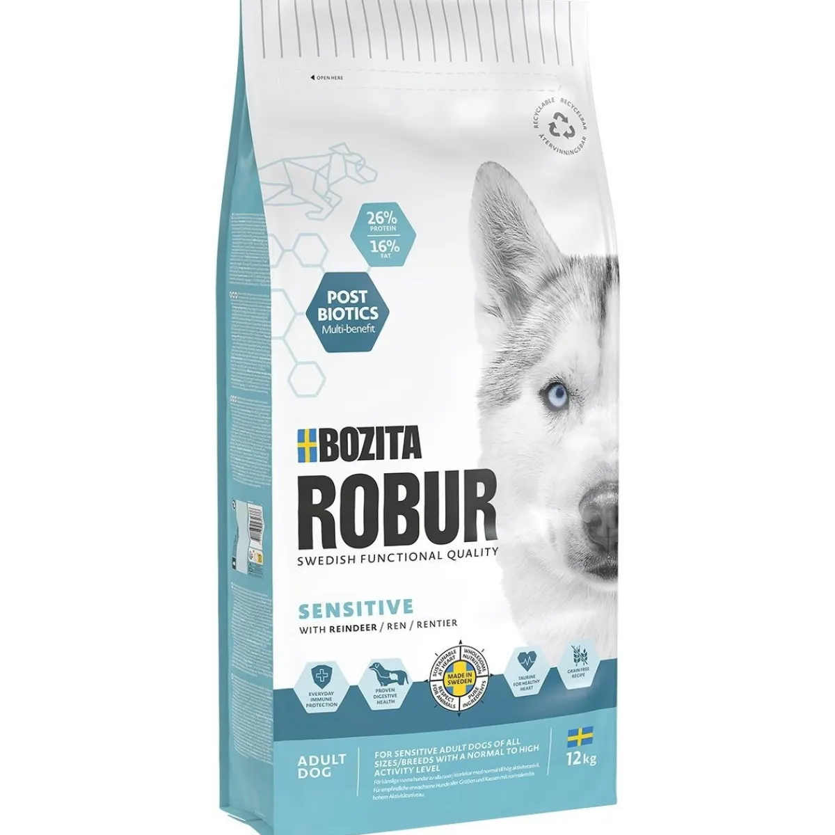 Bozita Robur Koiran Kuivaruoka|Koiranruoat Erityistapeisiin*Adult Sensitive Reindeer