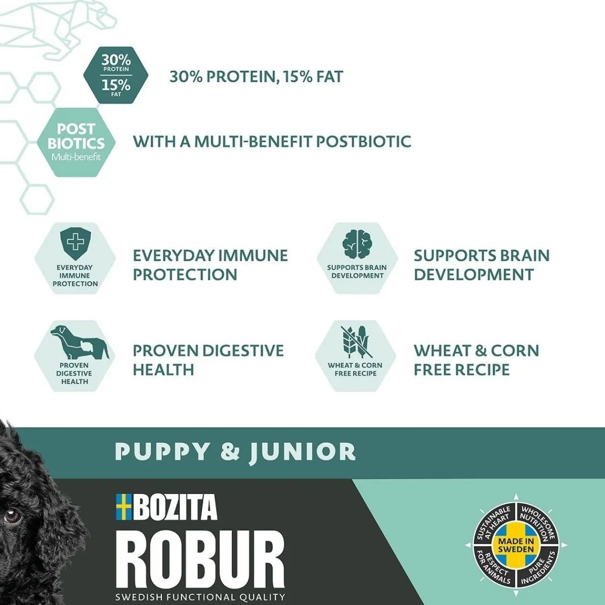 Bozita Robur Penturuoka|Koiran Kuivaruoka*Puppy & Junior XL 12kg