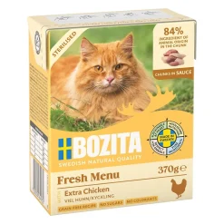 Bozita Kissan Märkäruoka|Viljaton Kissanruoka*Sterilised Extra Kana kastikkeessa 370 g