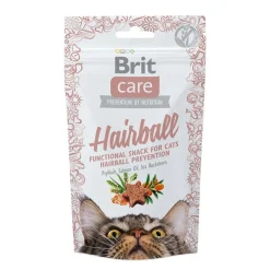 Brit Care Pehmeät Kissanherkut|Funktionaaliset Kissanherkut*Cat Snack Hairball 50 g