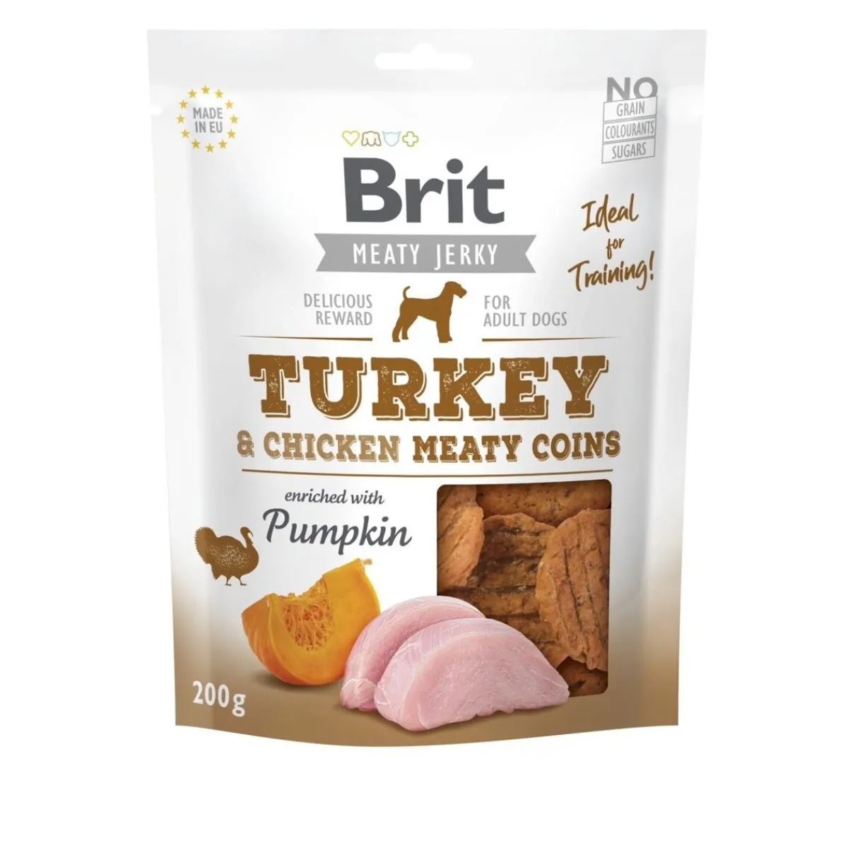 Brit Care Tarjoukset Koirille|Täyslihaherkut*Jerky Meaty Coins kalkkuna