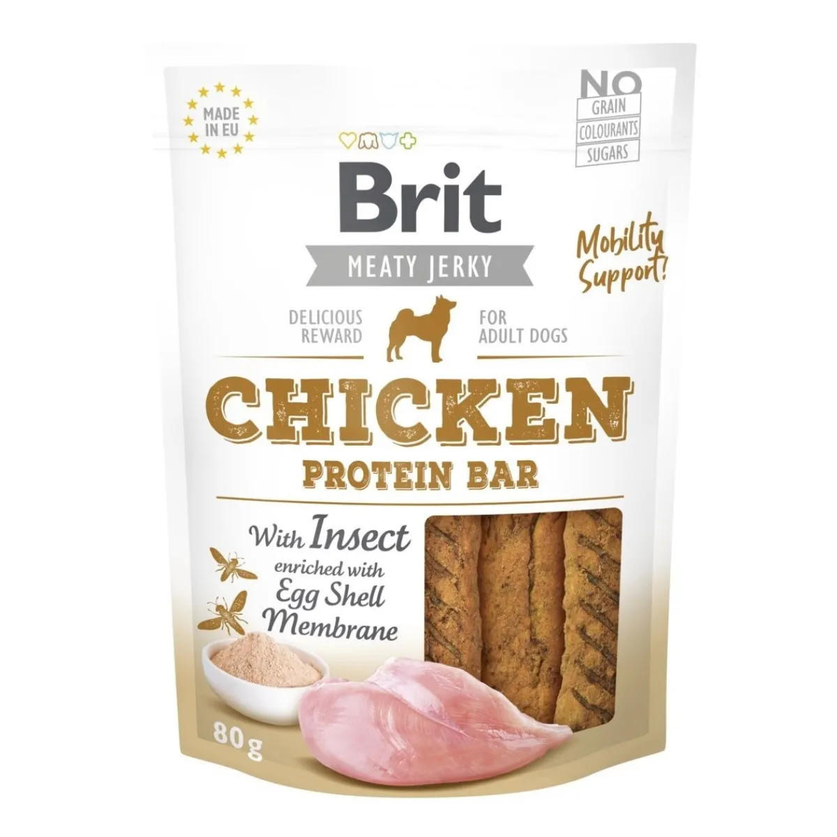 Brit Care Tarjoukset Koirille|Täyslihaherkut*Jerky Protein Bar kana ja hyönteiset