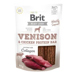 Brit Care Tarjoukset Koirille|Täyslihaherkut*Jerky Protein Bar peura