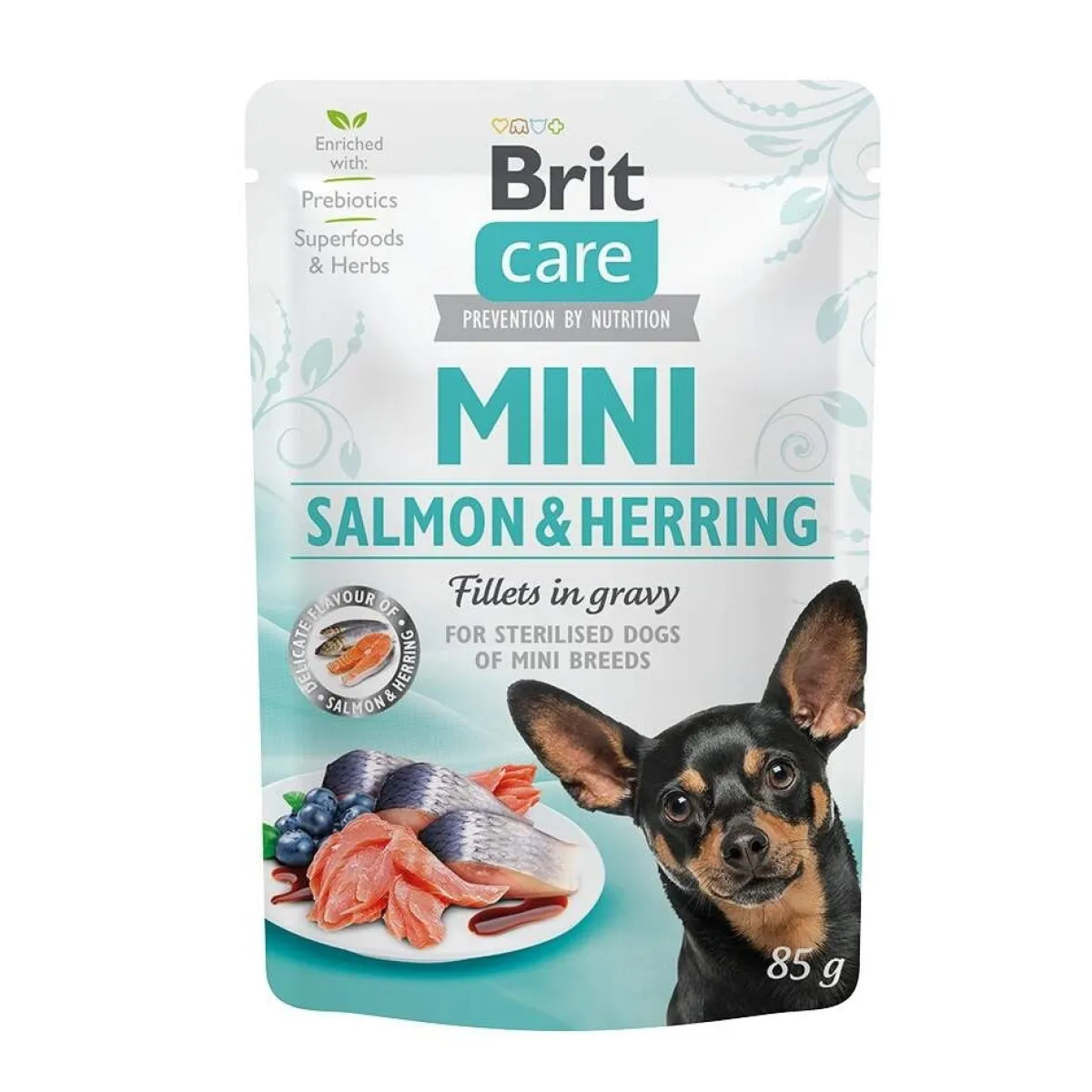 Brit Care Tarjoukset Koirille|Tarjoukset Koirille*Mini lohta ja silliä kastikkeessa 85 g