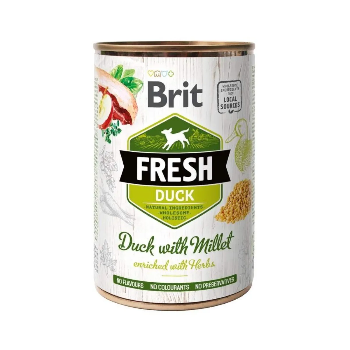 Brit Koiran Märkäruoka Ja Makkarat*Fresh ankka 400g