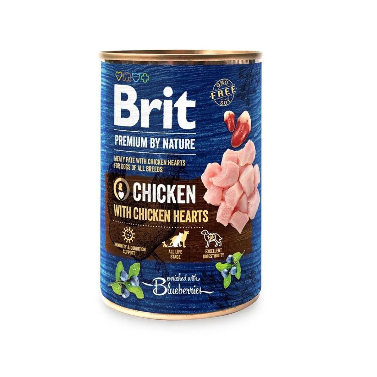 Brit Premium Koiran Märkäruoka Ja Makkarat*by Nature Dog Kana & Sydän 400 g