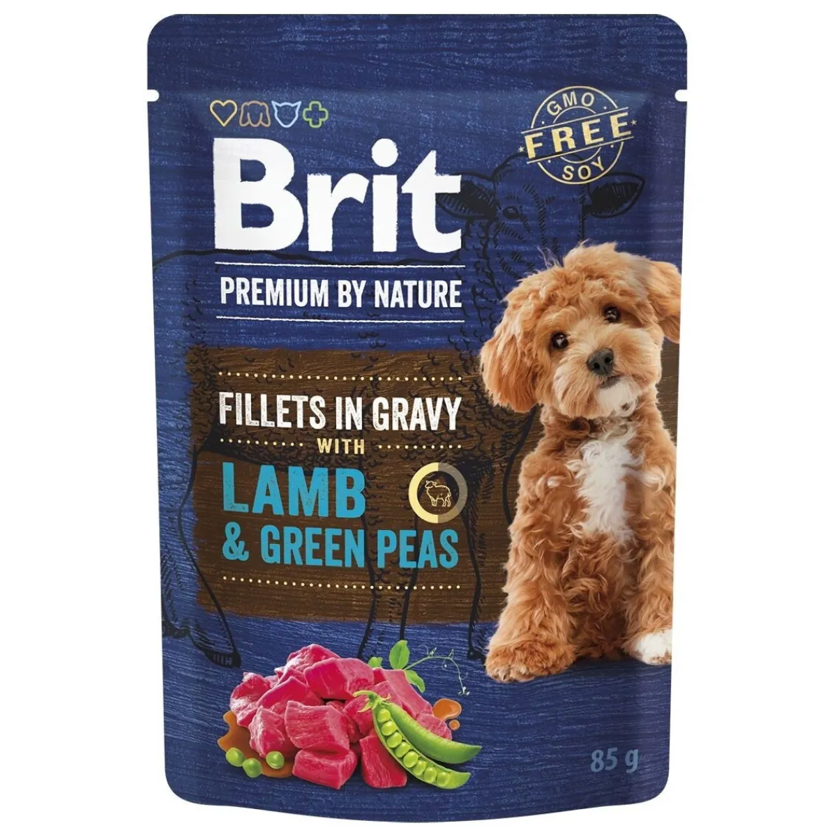 Brit Premium Koiran Märkäruoka Ja Makkarat*by Nature Dog Lammas & Vihreät herneet 85 g