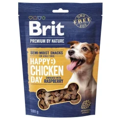 Brit Premium Pikkuherkut Ja Treeninamit*by Nature Koiranherkut Kana & Vadelma 180 g