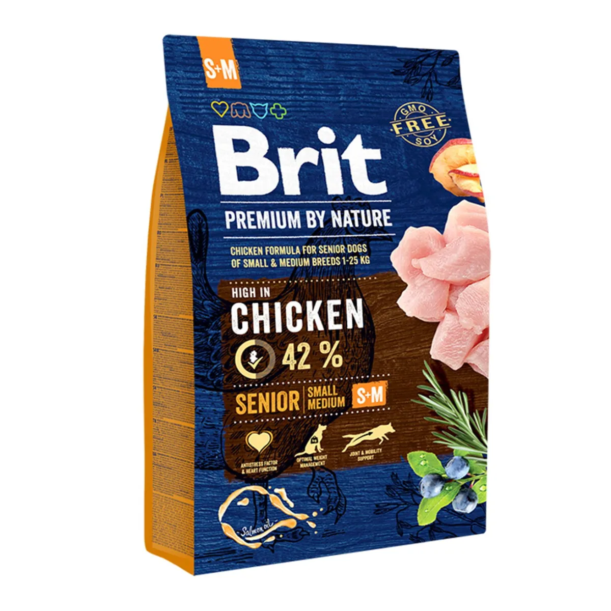 Brit Premium Koiran Kuivaruoka|Koiranruoat Erityistapeisiin*by Nature Senior S+M 15 kg
