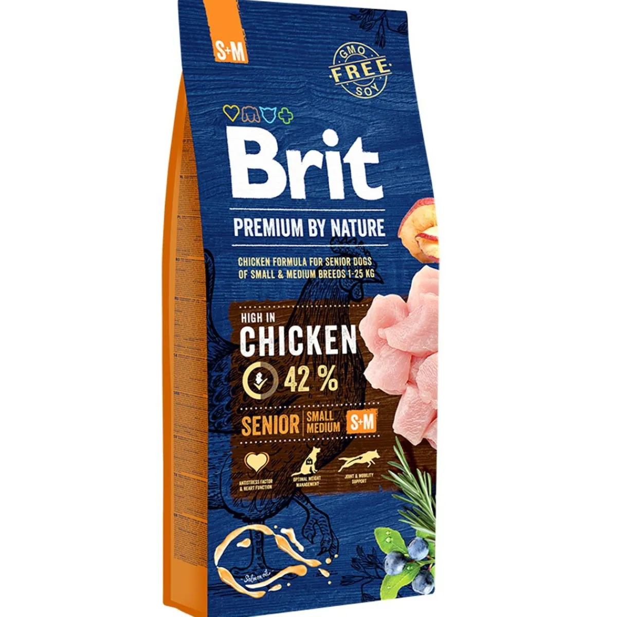 Brit Premium Koiran Kuivaruoka|Koiranruoat Erityistapeisiin*by Nature Senior S+M 15 kg