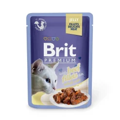 Brit Premium Kissan Märkäruoka*lihapaloja hyytelössä, 85g