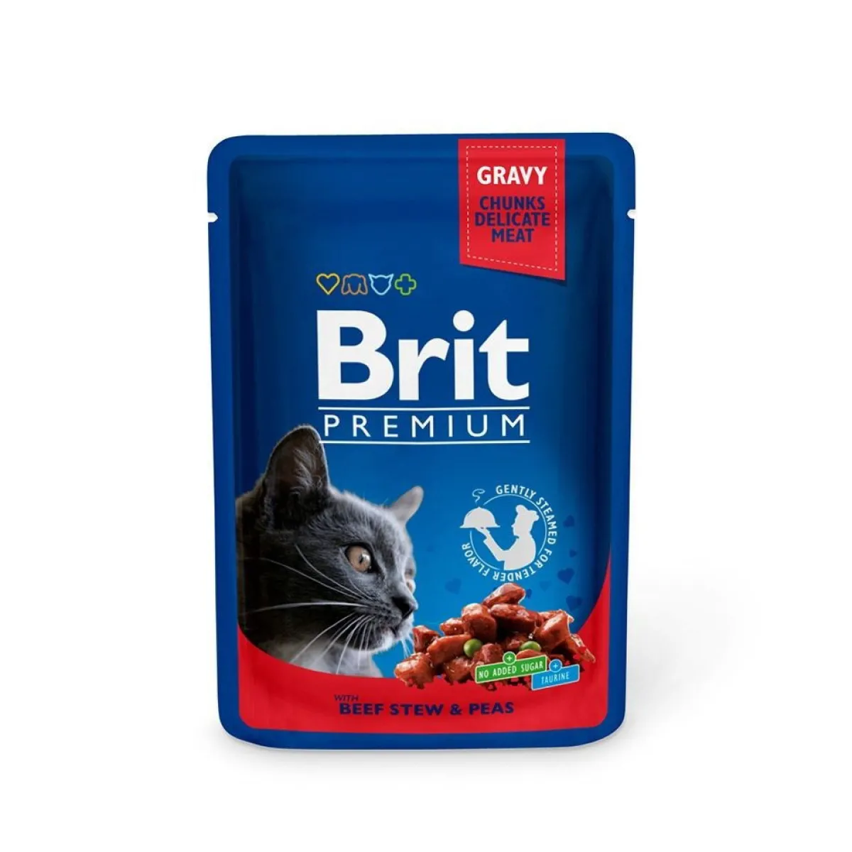 Brit Premium Kissan Märkäruoka*lihapata & herne, 100g