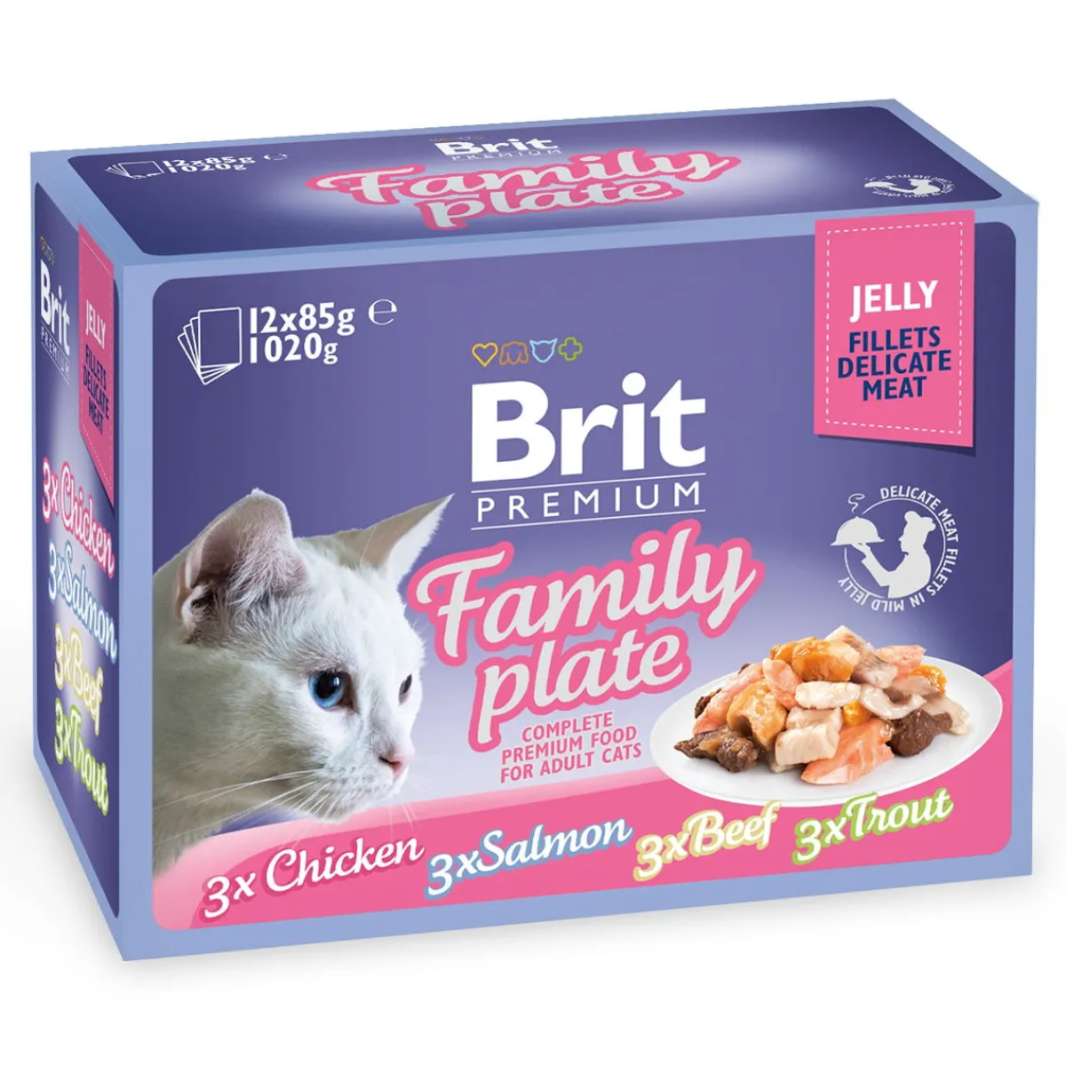 Brit Premium Kissan Märkäruoka*paloja hyytelössä Multipack 12x85g