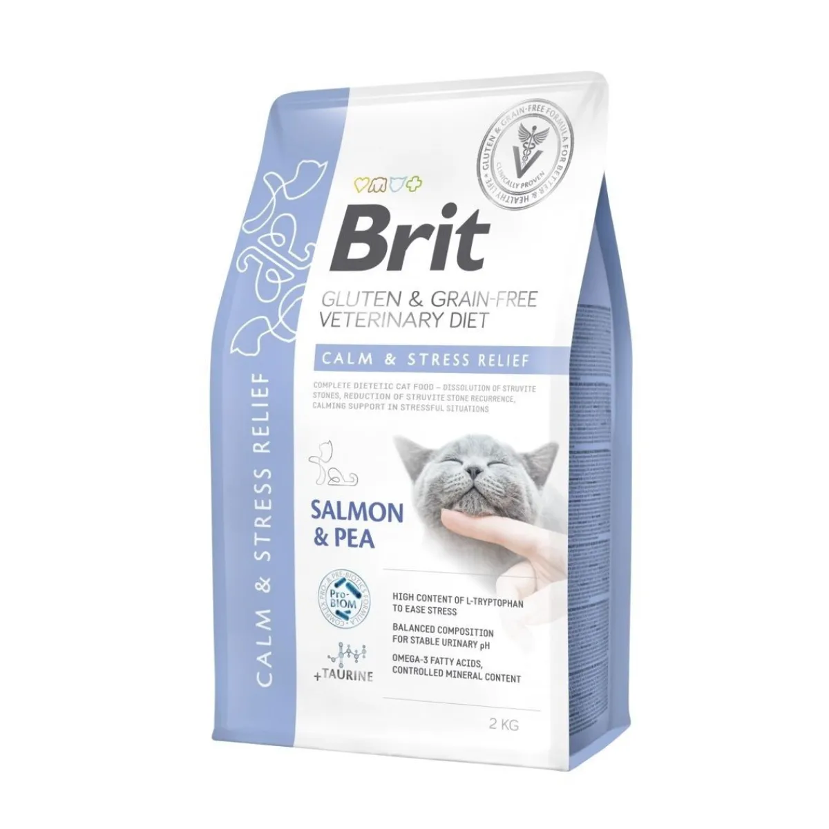 Brit Veterinary Diet Kissan Stressi|Kissan Erikoisruoka*Cat Grain Free Calm & Stress Relief Salmon & Pea