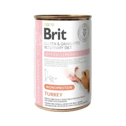 Brit Veterinary Diet Koiran Allergiat|Koiran Eläinlääkäriruoka*for dogs Hypoallergenic Monoprotein Turkey Can 400g