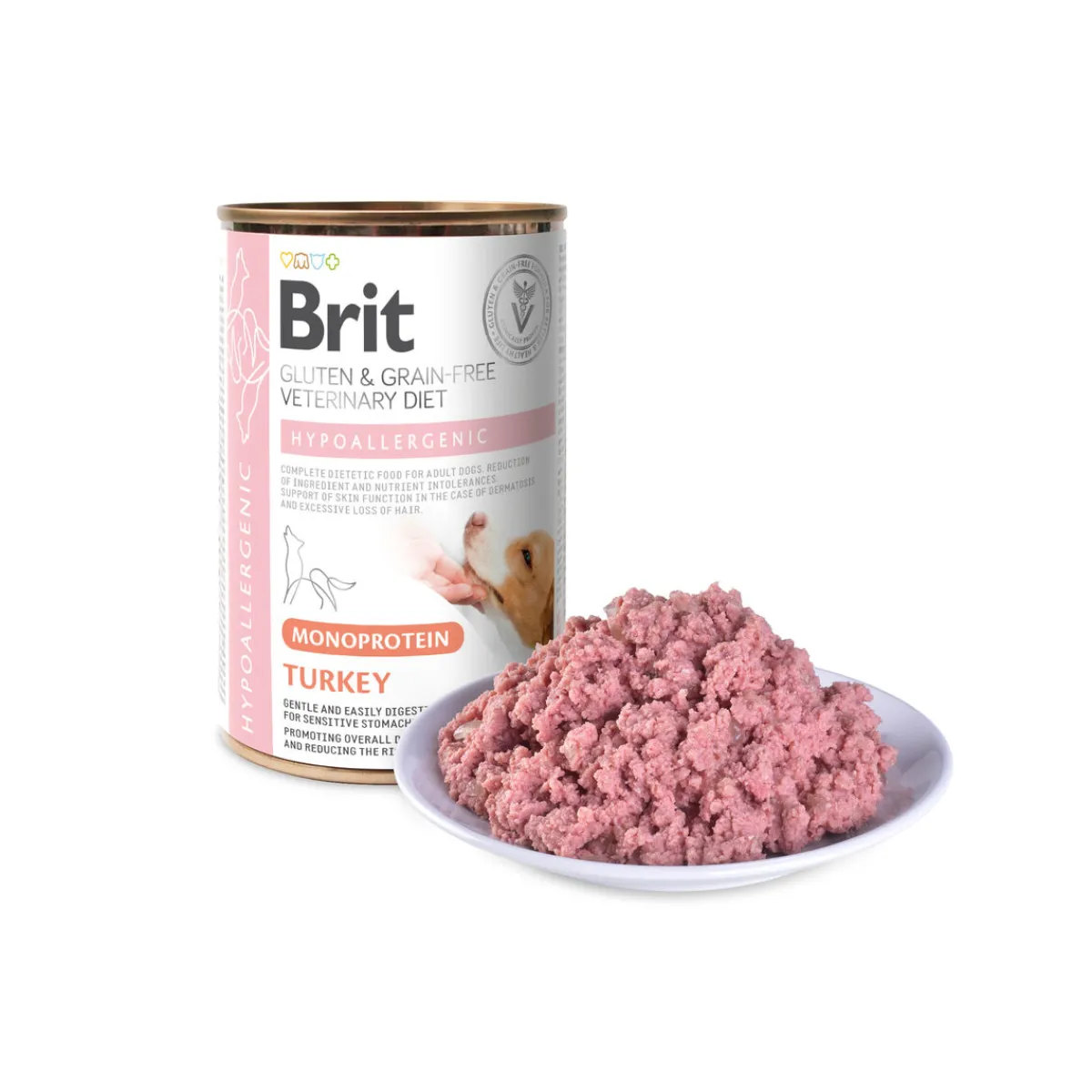 Brit Veterinary Diet Koiran Allergiat|Koiran Eläinlääkäriruoka*for dogs Hypoallergenic Monoprotein Turkey Can 400g