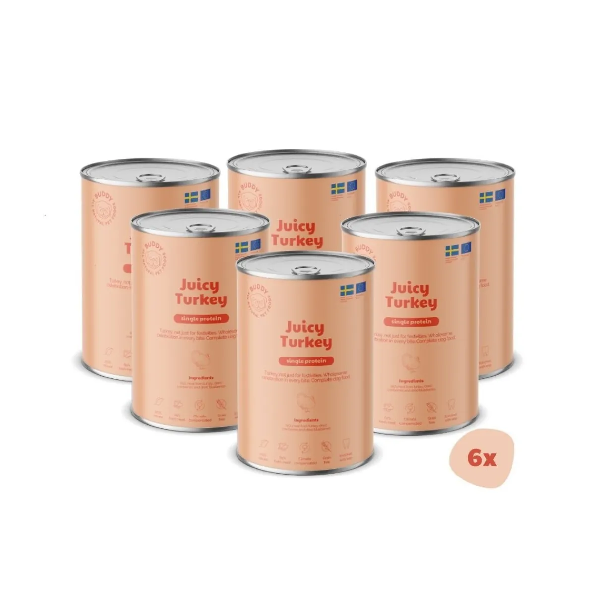 Buddy Tarjoukset Koirille|Koiran Märkäruoka Ja Makkarat*Juicy Turkey 400g