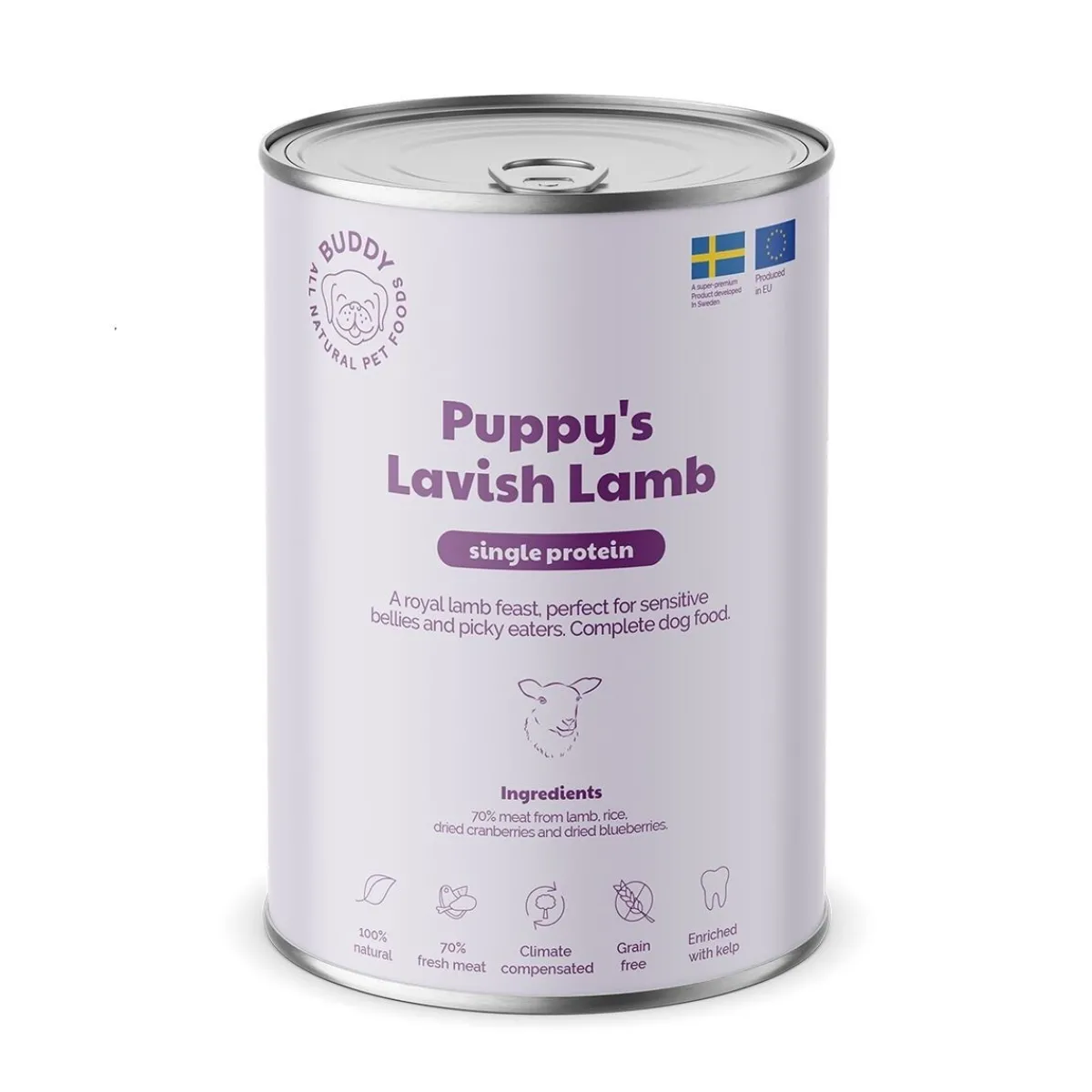 Buddy Tarjoukset Koirille|Koiran Märkäruoka Ja Makkarat*Puppy Lavish Lamb 400g