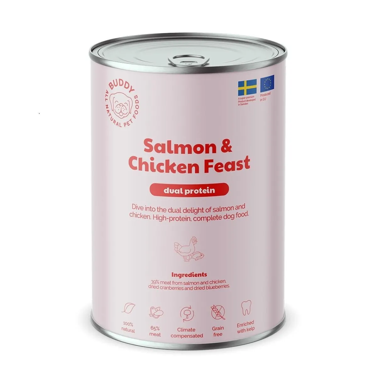 Buddy Tarjoukset Koirille|Koiran Märkäruoka Ja Makkarat*Salmon & Chicken Feast 400g