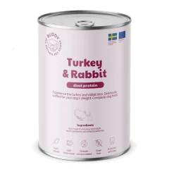 Buddy Tarjoukset Koirille|Koiran Märkäruoka Ja Makkarat*Turkey & Rabbit 400g