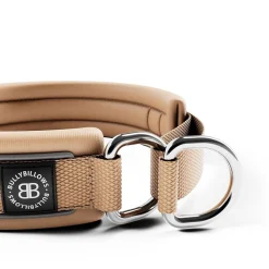 BullyBillows Koiran Pannat*koiran puolikiristävä panta pehmustettu 3 cm, beige