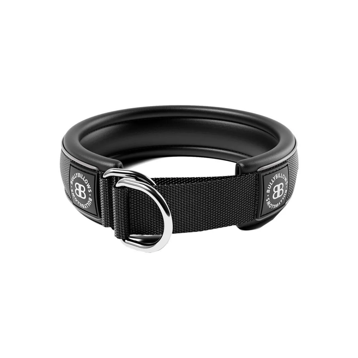 BullyBillows Koiran Heijastimet Ja Valot|Koiran Pannat*pk-panta pehmustettu 4cm, musta