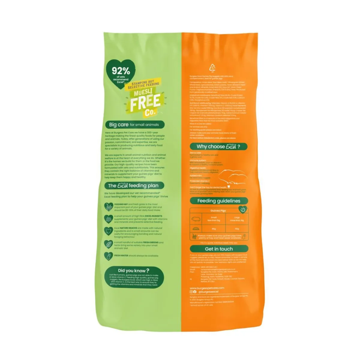 Burgess Pieneläinten Ruoka|Marsun Ruoka*Excel Guinea Pig 10kg