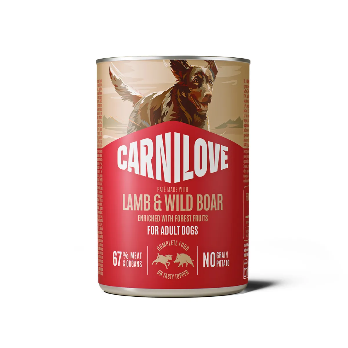 Carnilove Koiran Märkäruoka Ja Makkarat|Uutuudet Koirille*Dog Adult Lamb & Wild boar Patee 400 g