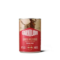 Carnilove Koiran Märkäruoka Ja Makkarat|Uutuudet Koirille*Dog Adult Lamb & Wild boar Patee 400 g