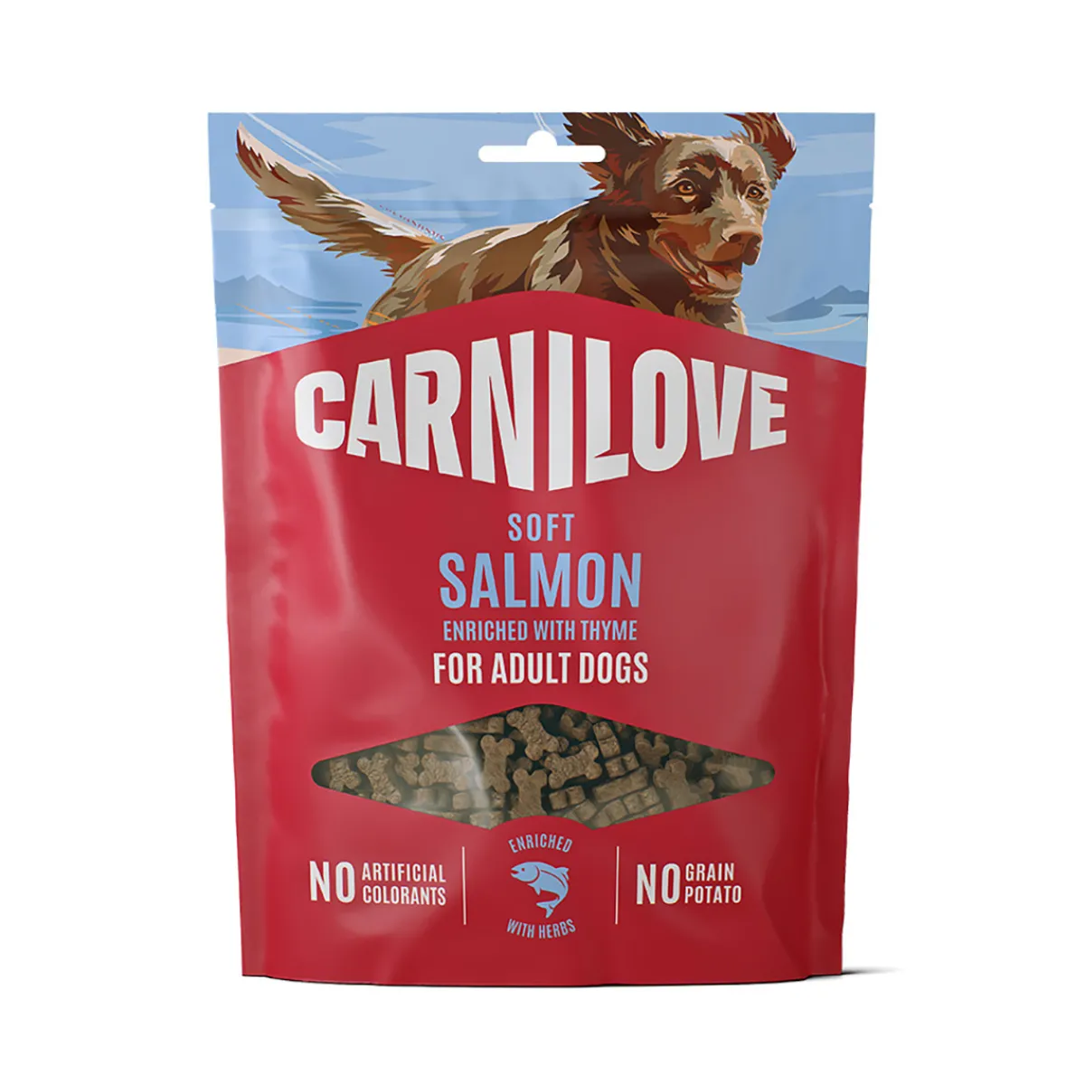 Carnilove Pehmeät Koiran Herkut|Pikkuherkut Ja Treeninamit*Dog Soft Snack Salmon with Thyme Small bites 200 g