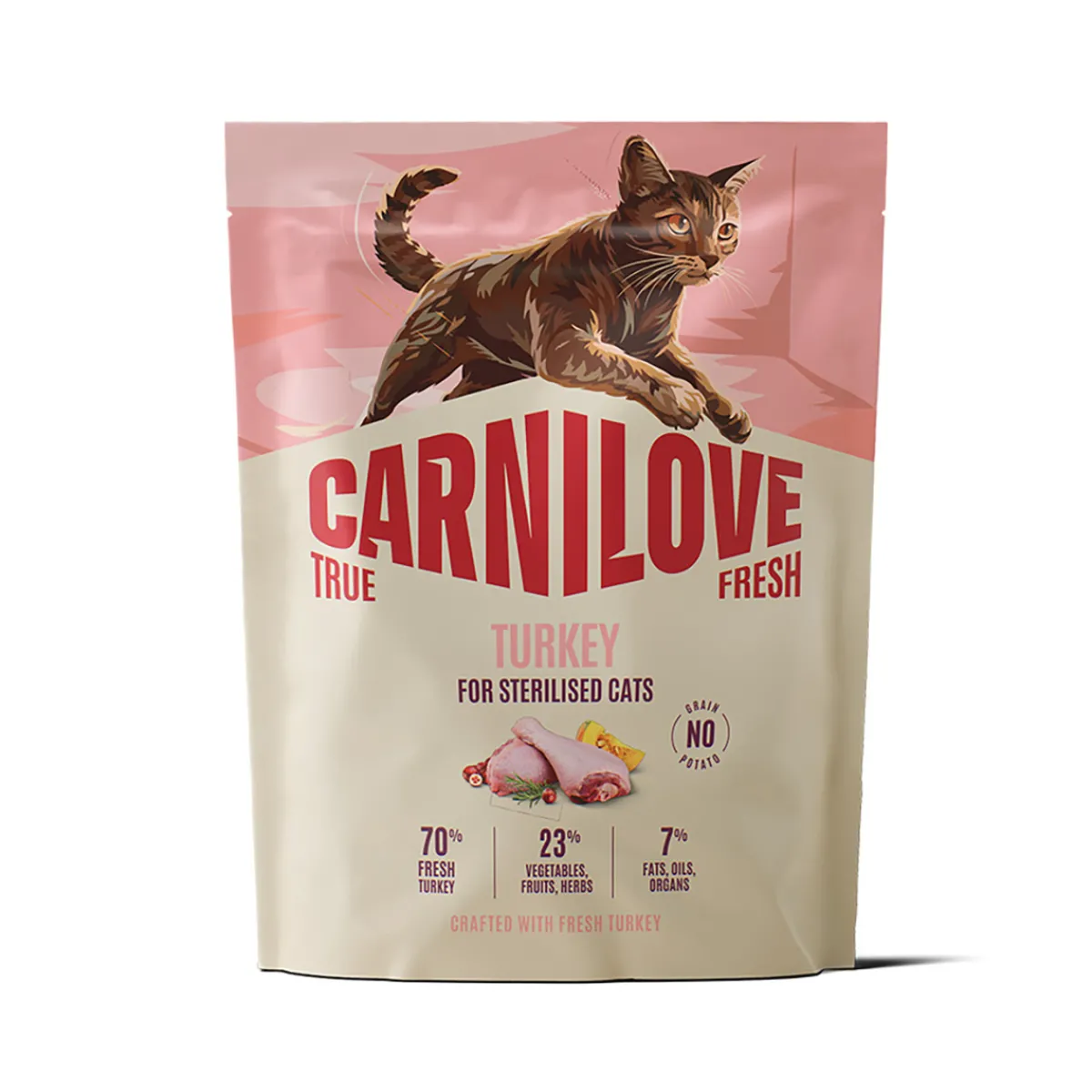 Carnilove Kissan Erikoisruoat|Viljaton Kissanruoka*True Fresh Cat Adult Sterilised Turkey