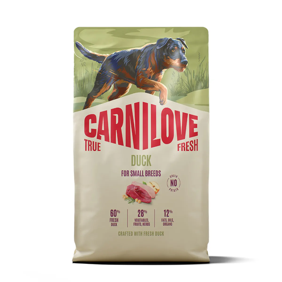 Carnilove Koiran Kuivaruoka|Viljaton Koiranruoka*True Fresh Dog Adult Small Breed Duck